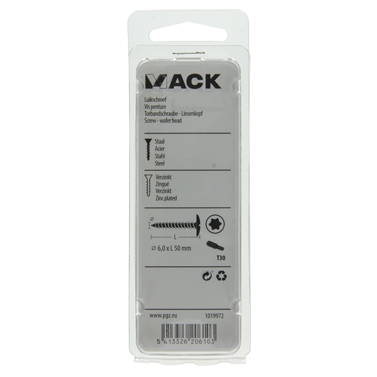 Afbeelding laden in galerijviewer, Mack 1019972 - luikschroef geel verzinkt 6,0 x 50 mm 8st | 5 stuks