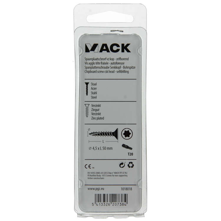 Afbeelding laden in galerijviewer, Mack 1018018 - spaanplschr.vzkop-zelfb. geelverz. 28 st 4,5 x 50 mm | 5 stuks