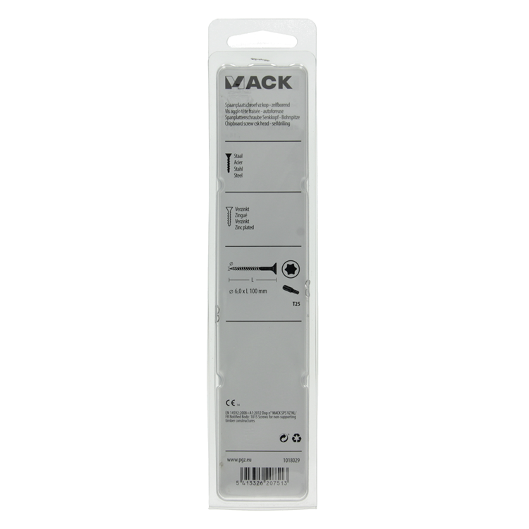 Afbeelding laden in galerijviewer, Mack 1018029 - spaanplschr.vzkop-zelfb. geelverz. 14 st 6,0 x 100 mm | 5 stuks