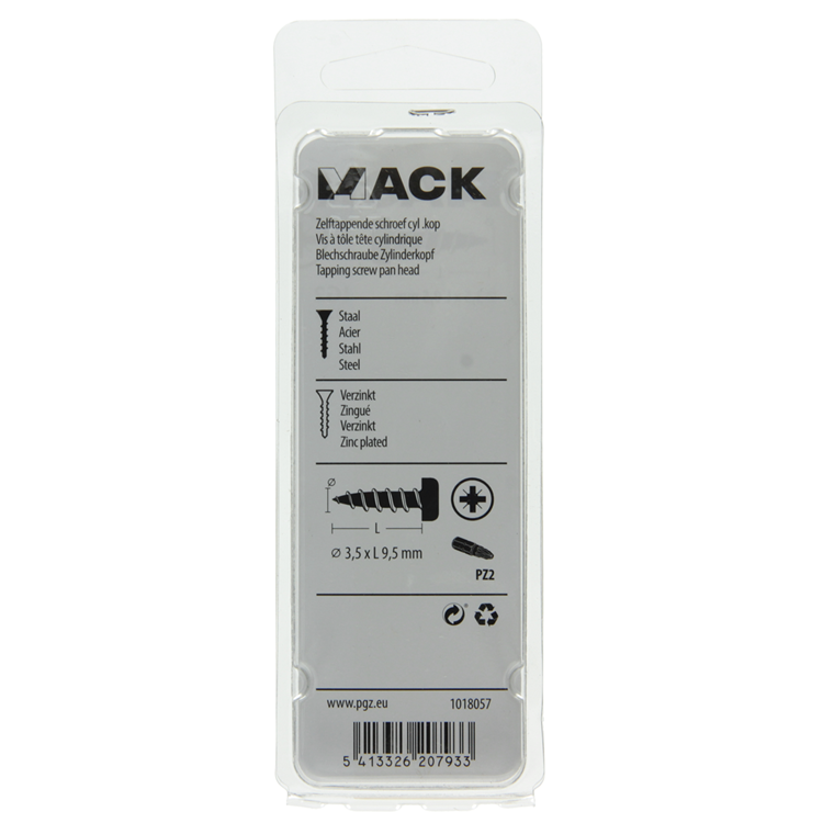 ギャラリービューアに画像をロードする, Mack 1018057 - zelftappende schroef cylkop verz. 82 st 3,5 x 9,5 mm | 10 stuks