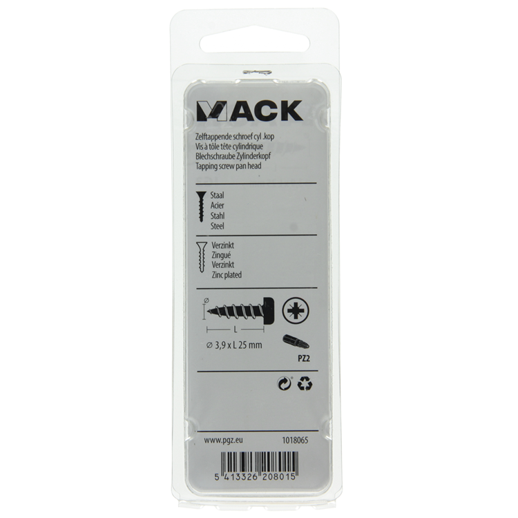 Afbeelding laden in galerijviewer, Mack 1018065 - zelftappende schroef cylkop verz. 48 st 3,9 x 25 mm | 5 stuks