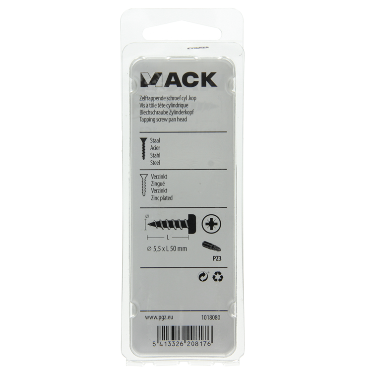 Afbeelding laden in galerijviewer, Mack 1018080 - zelftappende schroef cylkop verz. 13 st 5,5 x 50 mm | 5 stuks