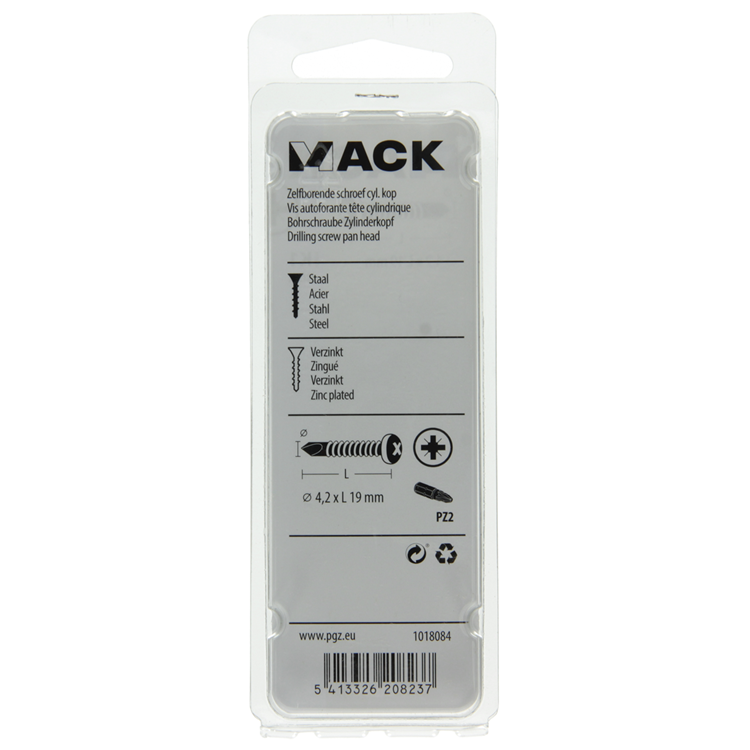 Afbeelding laden in galerijviewer, Mack 1018084 - zelfborende schroef cylkop verz. 80st 4,2 x 19 mm | 5 stuks
