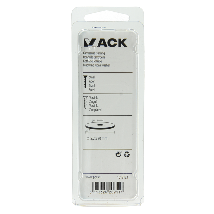 Afbeelding laden in galerijviewer, Mack 1018123 - carrosserie sluitring verzinkt80 st 5,2 x 20 mm | 5 stuks