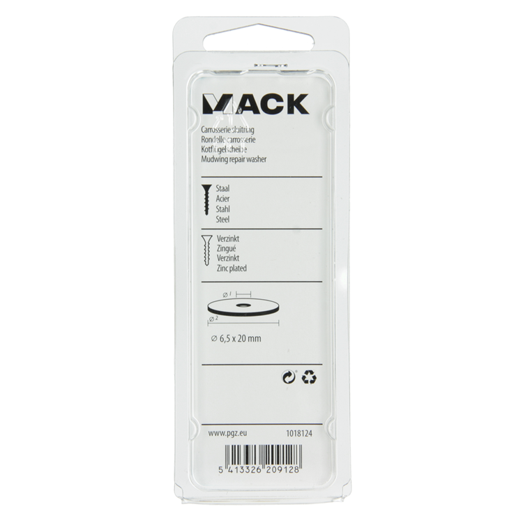 Afbeelding laden in galerijviewer, Mack 1018124 - carrosserie sluitring verzinkt80 st 6,5 x 20 mm | 5 stuks