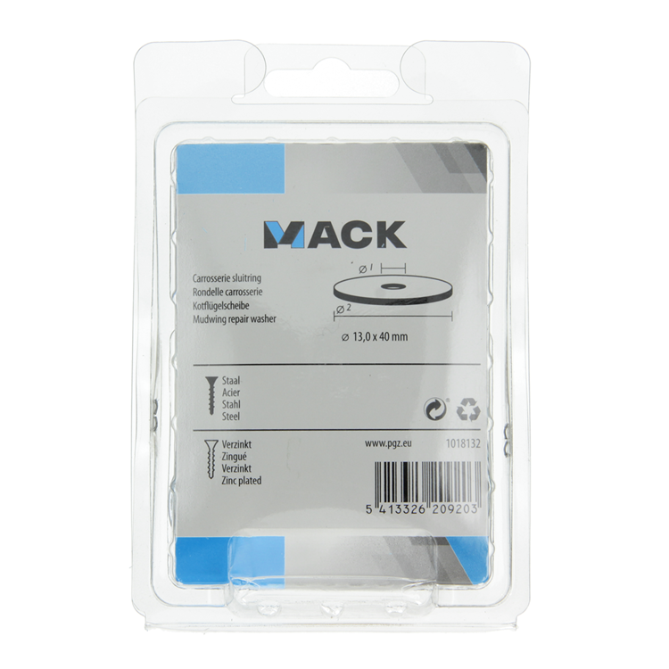 Afbeelding laden in galerijviewer, Mack 1018132 - carrosserie sluitring verzinkt20 st 13,0 x 40 mm | 5 stuks