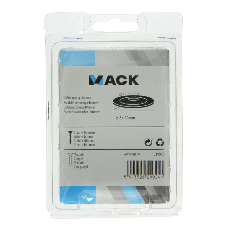 Afbeelding laden in galerijviewer, Mack 1019978 - dichtingsring bitumen verzinkt30 st 8 x 30 mm | 5 stuks