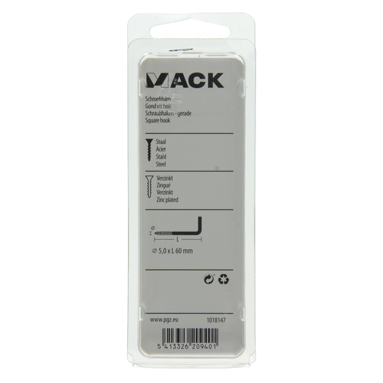 Afbeelding laden in galerijviewer, Mack 1018147 - schroefduim staal verzinkt 14 st 5,0 x 60 mm | 5 stuks