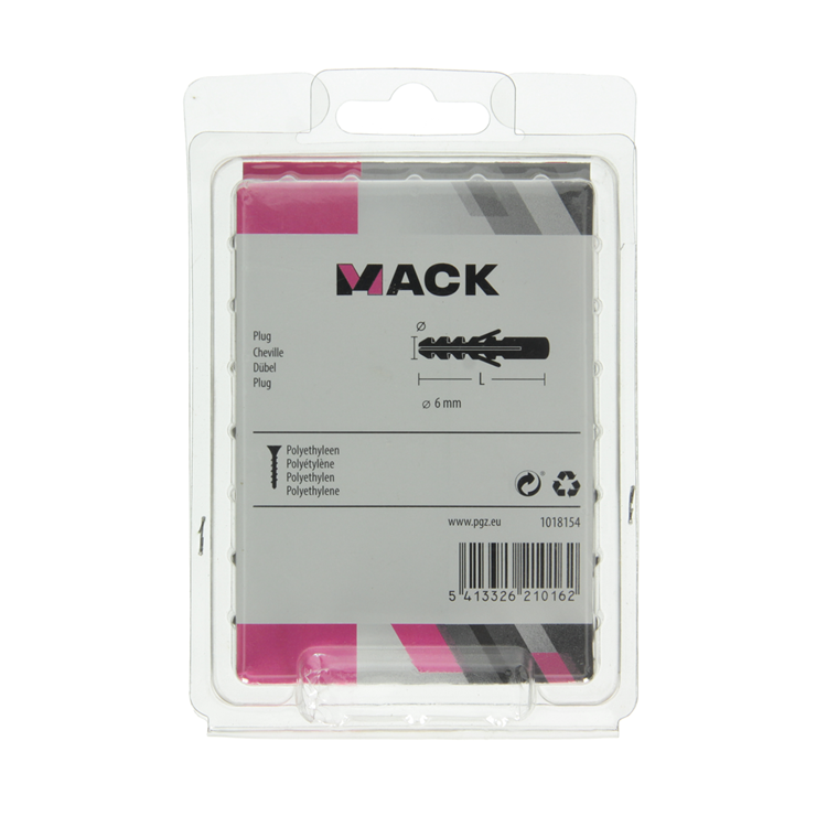 Afbeelding laden in galerijviewer, Mack 1018154 - plug polyethyleen 100 st 6mm | 5 stuks