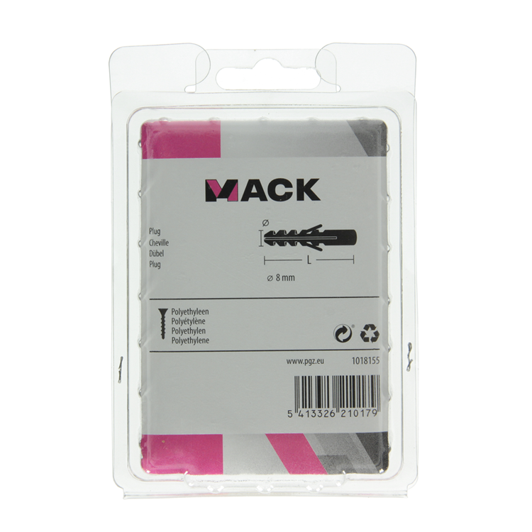 Afbeelding laden in galerijviewer, Mack 1018155 - plug polyethyleen 85 st 8mm | 3 stuks