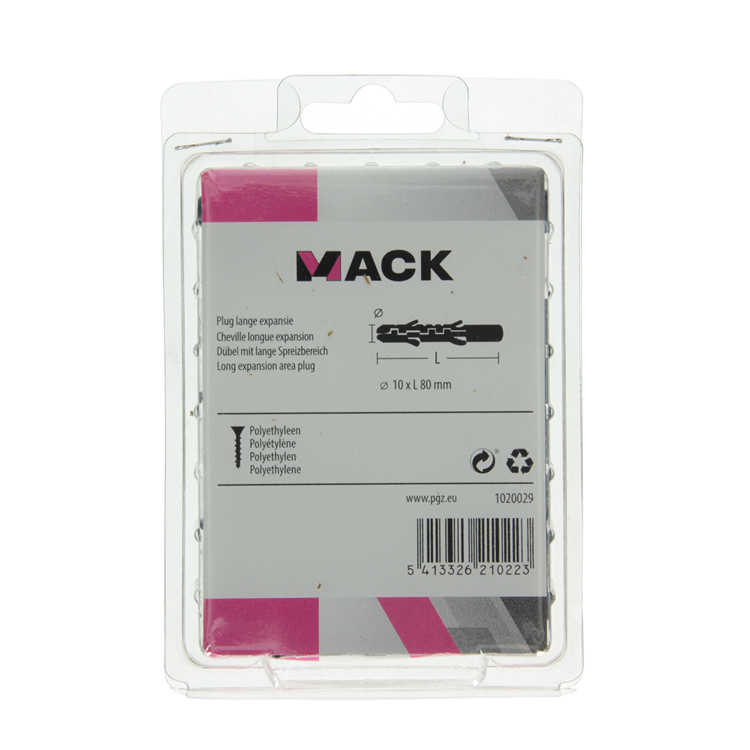 Afbeelding laden in galerijviewer, Mack 1020029 - plug lange expansie polyethyl 24 st 10 x 80 mm | 3 stuks