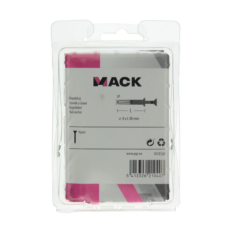 Laden Sie das Bild in Galerie -Viewer, Mack 1018168 - nylon nagelplug polyamide 22 st 8 x 80 mm | 3 stuks