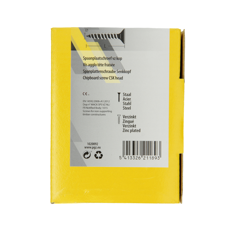 Afbeelding laden in galerijviewer, Mack 1020092 - spaanplaatschroef vz kop geel vz 200 st 4,0 x 30 mm | 5 stuks