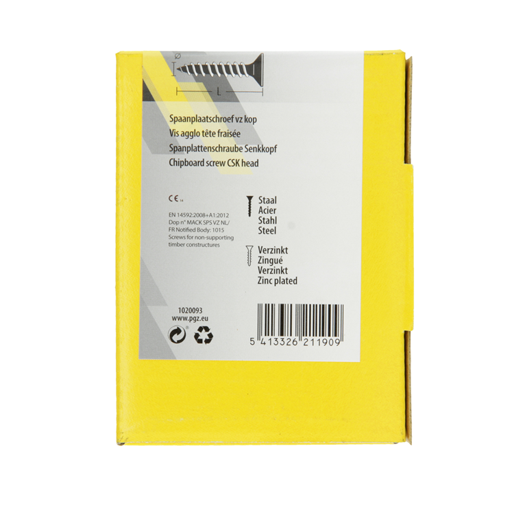 Afbeelding laden in galerijviewer, Mack 1020093 - spaanplaatschroef vz kop geelvz 200 st 4,0 x 35 mm | 5 stuks