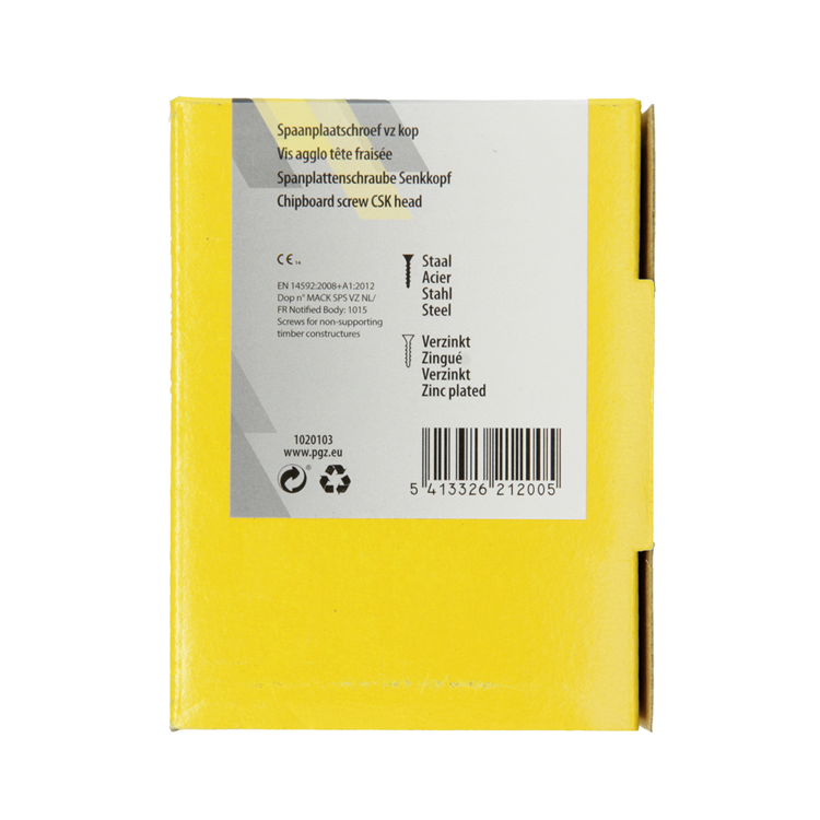 Afbeelding laden in galerijviewer, Mack 1020103 - spaanplaatschroef vz kop geel vz 200 st 4,5 x 35 mm | 5 stuks