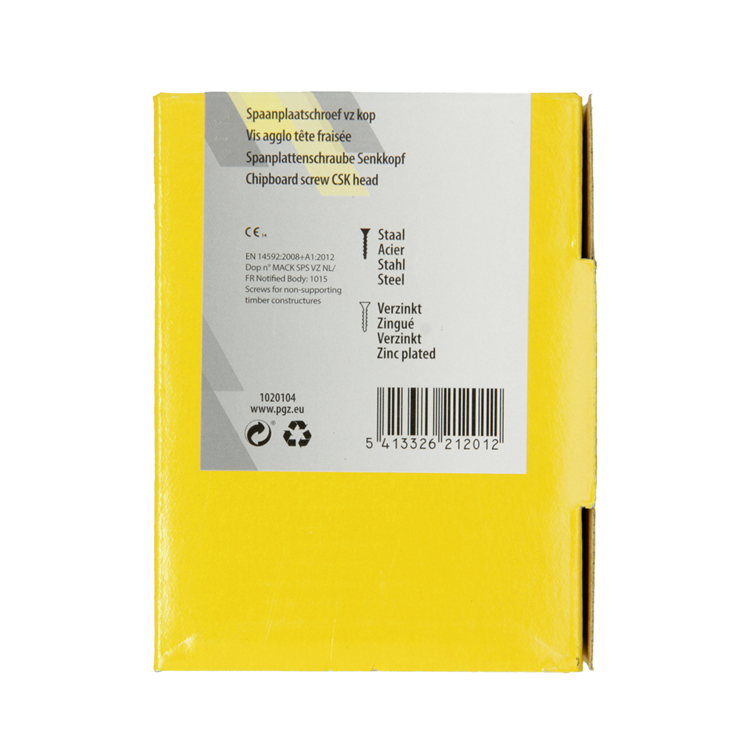 Afbeelding laden in galerijviewer, Mack 1020104 - spaanplaatschroef vz kop geel vz 200 st 4,5 x 40 mm | 5 stuks