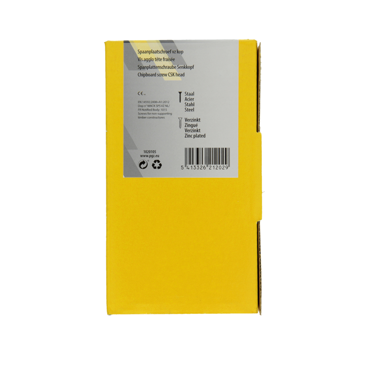 Afbeelding laden in galerijviewer, Mack 1020105 - spaanplaatschroef vz kop geel vz 200 st 4,5 x 45 mm | 3 stuks
