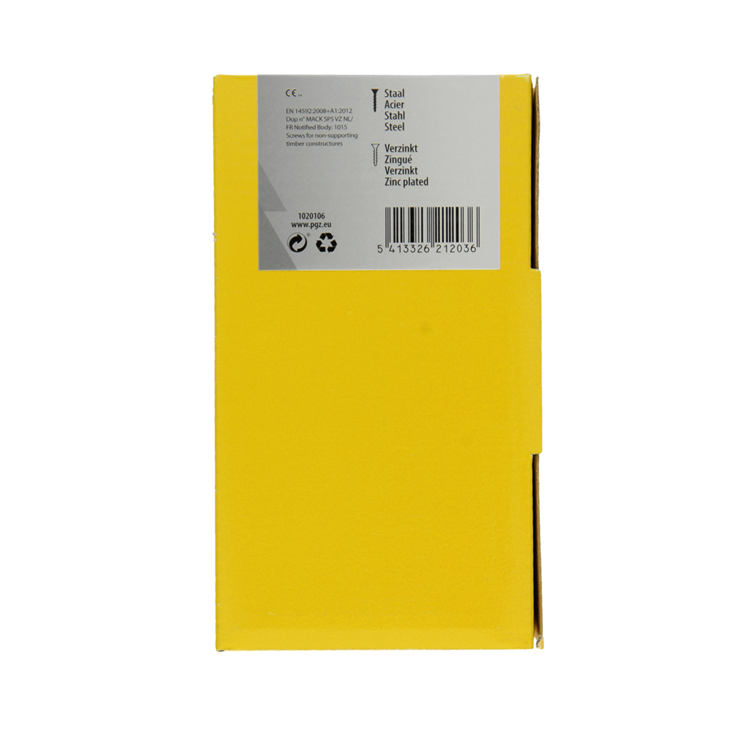 Afbeelding laden in galerijviewer, Mack 1020106 - spaanplaatschroef vz kop geel vz 200 st 4,5 x 50 mm | 2 stuks