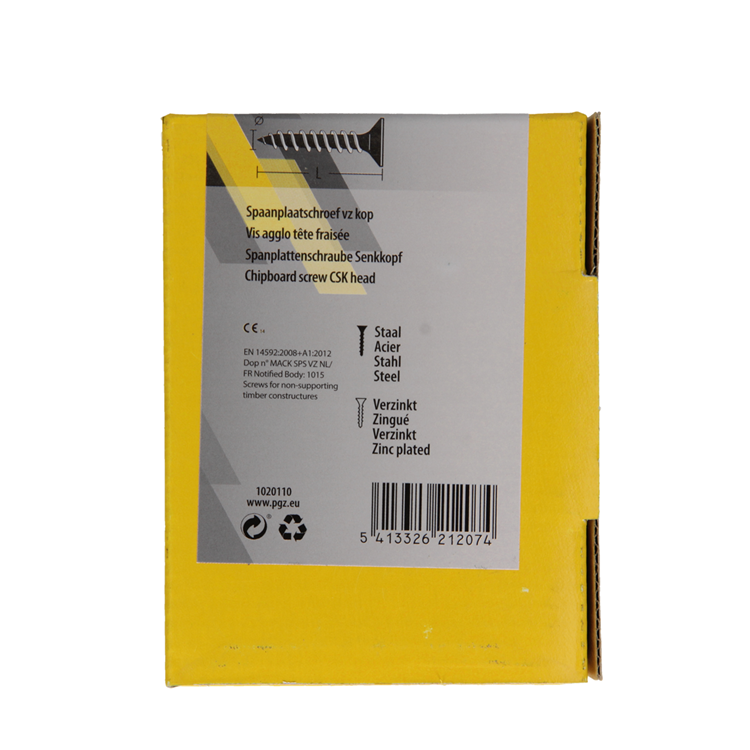 Afbeelding laden in galerijviewer, Mack 1020110 - spaanplaatschroef vz kop geel vz 200 st 5,0 x 25 mm | 5 stuks