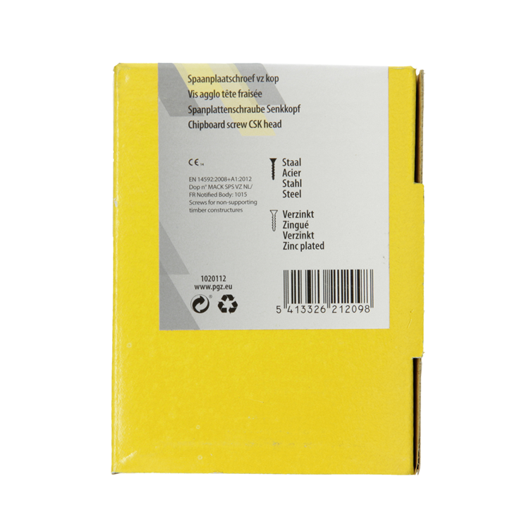 Afbeelding laden in galerijviewer, Mack 1020112 - spaanplaatschroef vz kop geel vz 200 st 5,0 x 35 mm | 5 stuks