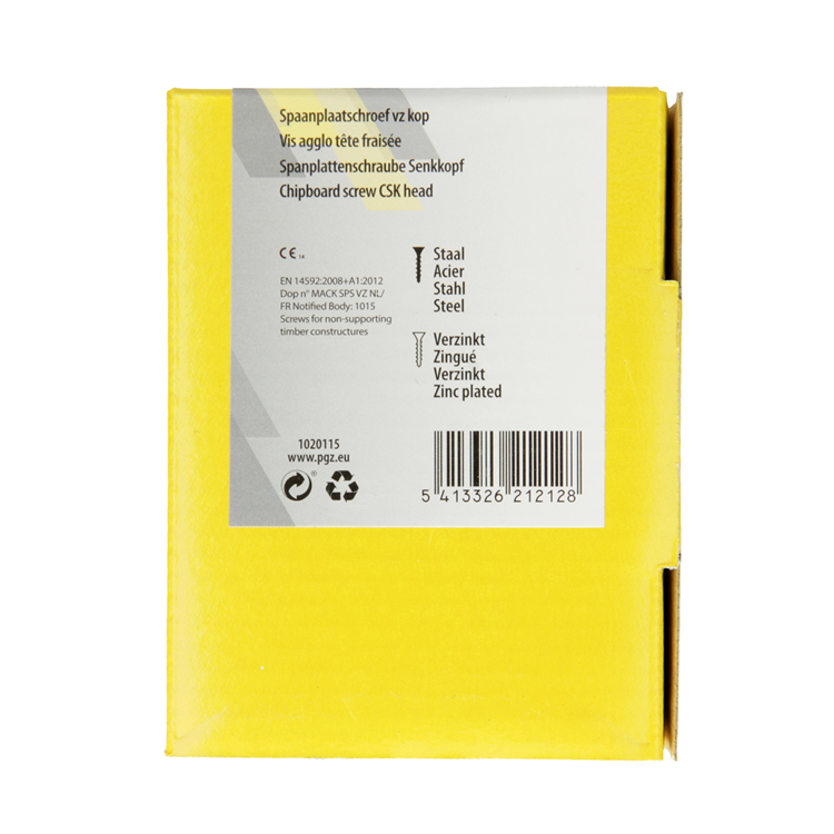 Afbeelding laden in galerijviewer, Mack 1020115 - spaanplaatschroef vz kop geel vz 100 st 5,0 x 50 mm | 5 stuks