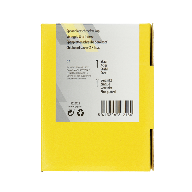 Afbeelding laden in galerijviewer, Mack 1020121 - spaanplaatschroef vz kop geel vz 100 st 6,0 x 40 mm | 5 stuks