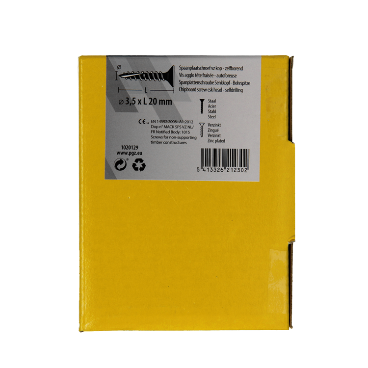 Afbeelding laden in galerijviewer, Mack 1020129 - spaanplaatschroef vz kp-zelfb.gvz 200st 3,5 x 20 mm | 5 stuks