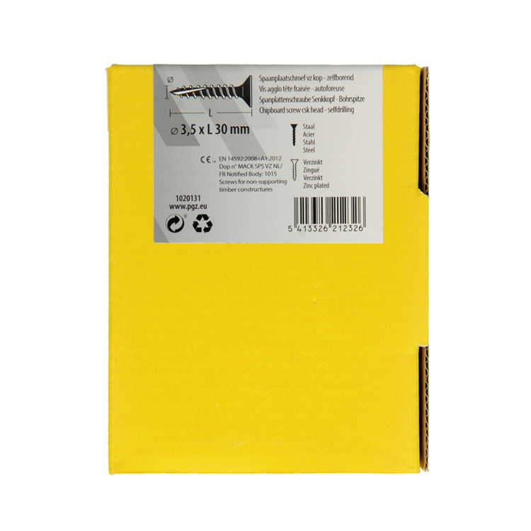 Afbeelding laden in galerijviewer, Mack 1020131 - spaanplaatschroef vz kp-zelfb.gvz 200st 3,5 x 30 mm | 5 stuks
