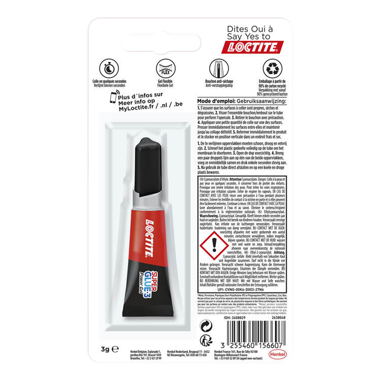 Afbeelding laden in galerijviewer, Loctite 1069861 - power gel 3g | 6 stuks
