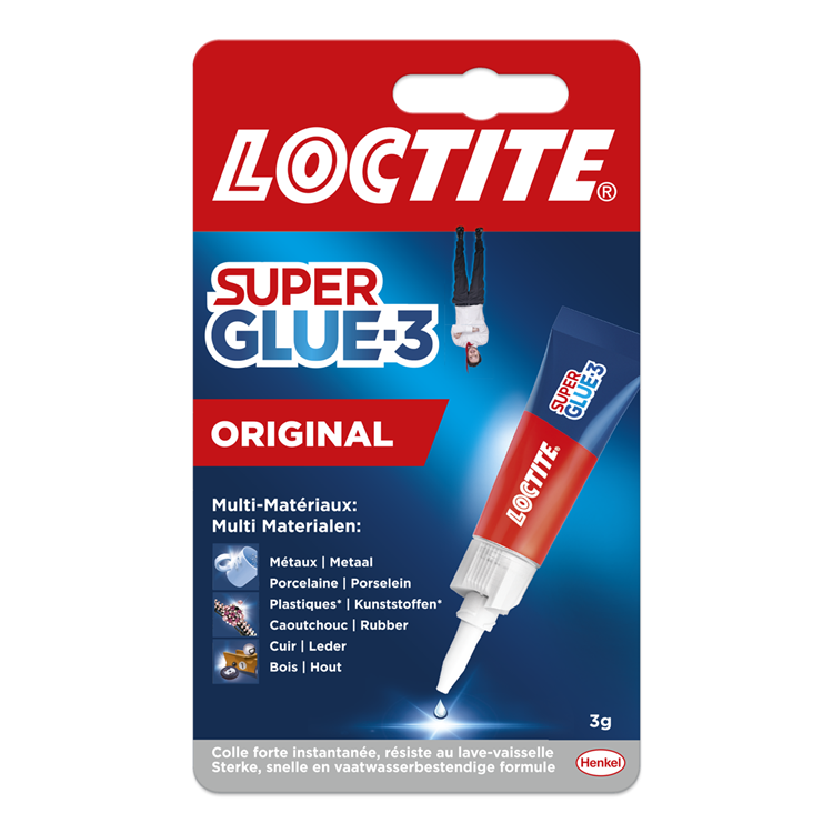Afbeelding laden in galerijviewer, Loctite original 3 g extra sterke secondelijm | krachtige hechting voor diverse materialen zoals rubber, metaal, kunststof, keramiek, hout, leder, porselein en meer | snelle en betrouwbare reparaties in seconden.