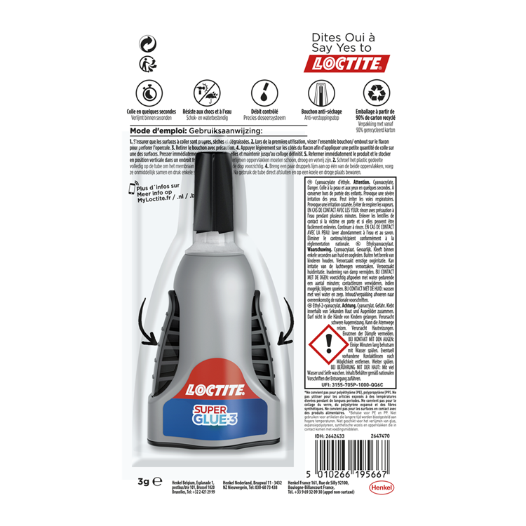Afbeelding laden in galerijviewer, Loctite power control 3 g | unieke doseerfles voor precieze toepassing | sterke secondelijm voor alles | multifunctioneel voor diverse materialen | gemakkelijk te gebruiken voor snelle reparaties en multitoepassingen