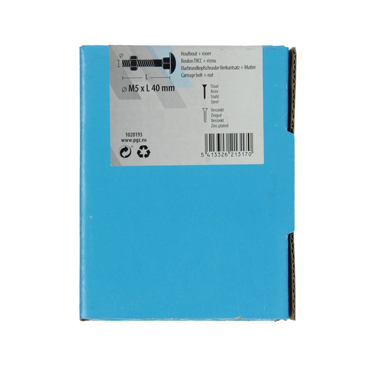Afbeelding laden in galerijviewer, Mack 1020193 - houtbout + moer verzinkt 40 stm5 x 40 mm | 5 stuks