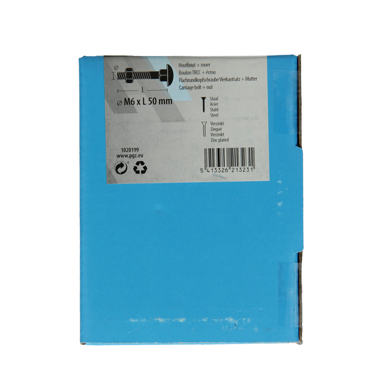 Afbeelding laden in galerijviewer, Mack 1020199 - houtbout + moer verzinkt 26 stm6 x 50 mm | 5 stuks