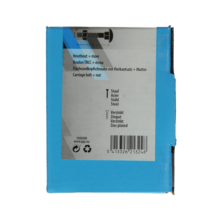 Afbeelding laden in galerijviewer, Mack 1020200 - houtbout + moer verzinkt 24 stm6 x 60 mm | 5 stuks