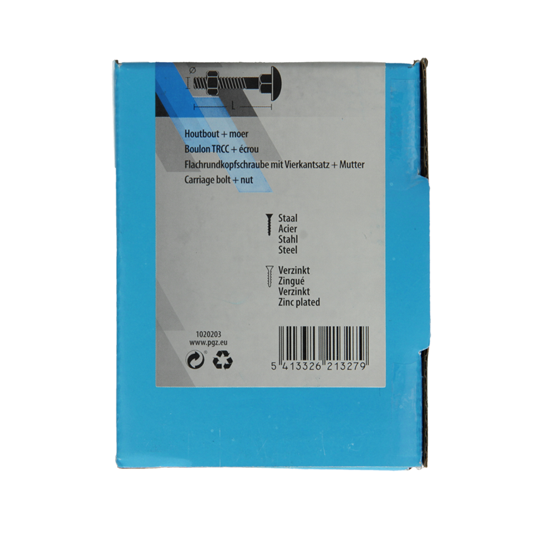 Afbeelding laden in galerijviewer, Mack 1020203 - houtbout + moer verzinkt 18 stm6 x 100 mm | 5 stuks