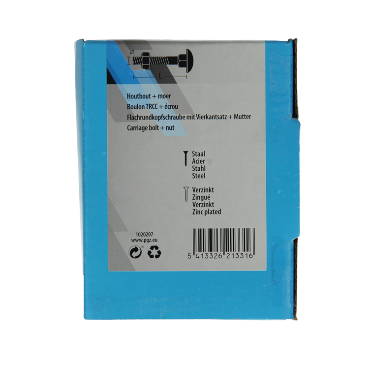 Afbeelding laden in galerijviewer, Mack 1020207 - houtbout + moer verzinkt 18 stm8 x 60 mm | 5 stuks