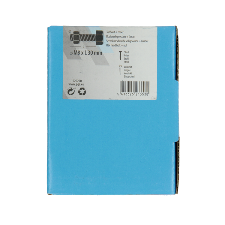 Afbeelding laden in galerijviewer, Mack 1020220 - tapbout + moer verzinkt 25 st m8 x 30 mm | 5 stuks