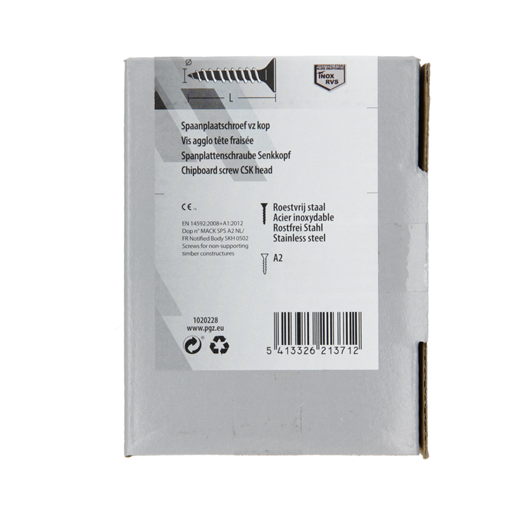Afbeelding laden in galerijviewer, Mack 1020228 - spaanplaatschroef vz kop inox a2 200 st 3,5 x 30 mm | 2 stuks