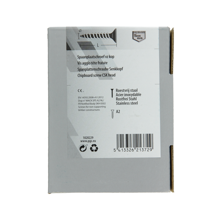Afbeelding laden in galerijviewer, Mack 1020229 - spaanplaatschroef vz kop inox a2 200 st 3,5 x 35 mm | 2 stuks