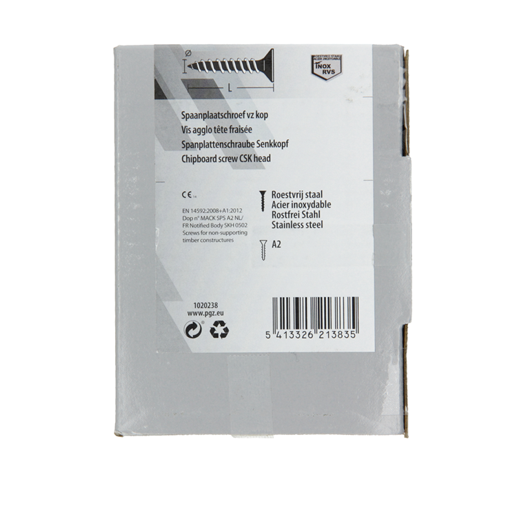 Afbeelding laden in galerijviewer, Mack 1020238 - spaanplaatschroef vz kop inox a2 200 st 4,5 x 30 mm | 2 stuks