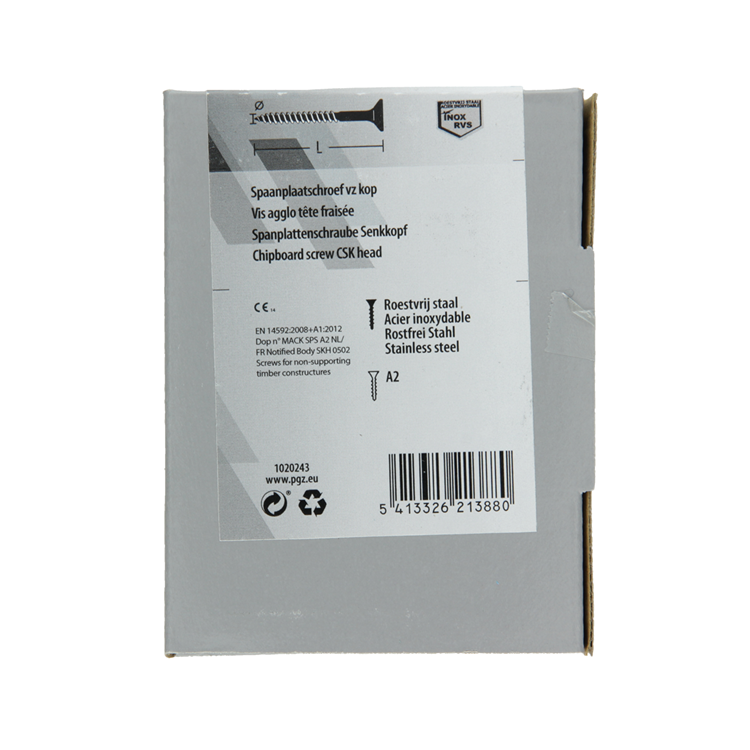 Afbeelding laden in galerijviewer, Mack 1020243 - spaanplaatschroef vz kop inox a2 100 st 4,5 x 60 mm | 2 stuks
