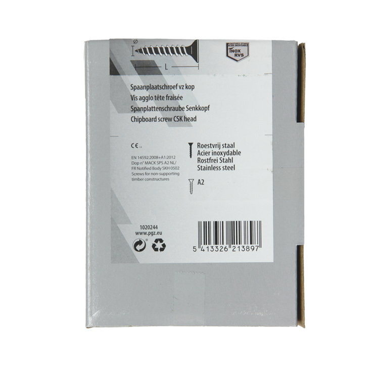 Afbeelding laden in galerijviewer, Mack 1020244 - spaanplaatschroef vz kop inox a2 100 st 5,0 x 40 mm | 2 stuks