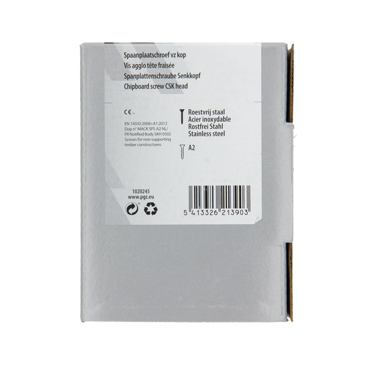 Afbeelding laden in galerijviewer, Mack 1020245 - spaanplaatschroef vz kop inox a2 100 st 5,0 x 50 mm | 2 stuks