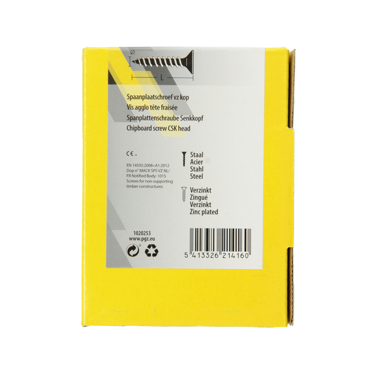 Afbeelding laden in galerijviewer, Mack 1020253 - spaanplaatschroef vz kop gvz 500 st 3,5 x 20 mm | 5 stuks