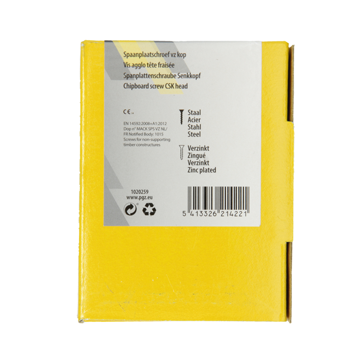 Afbeelding laden in galerijviewer, Mack 1020259 - spaanplaatschroef vz kop gvz 500 st 4,0 x 25 mm | 5 stuks