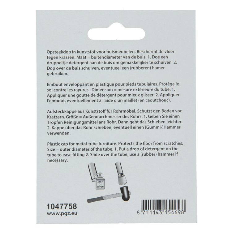 Afbeelding laden in galerijviewer, Mack 1047758 - opsteekdop kunststof wit ø 19 mm 4 st pcs | 6 stuks