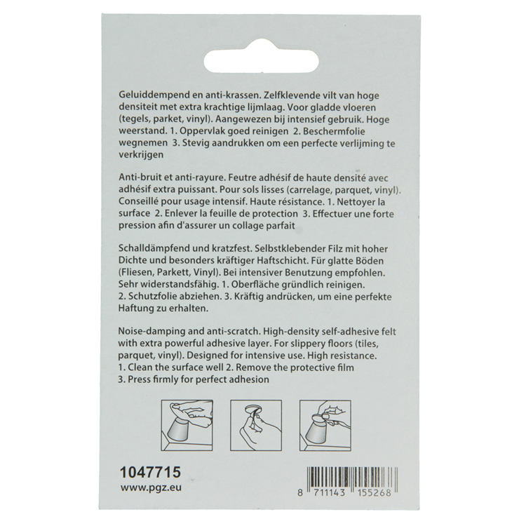 Afbeelding laden in galerijviewer, Mack 1047715 - viltpastille zelfklevend wit 25 x 25 mm 12 st pcs | 12 stuks