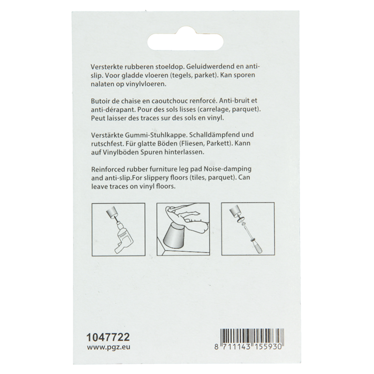 Afbeelding laden in galerijviewer, Mack 1047722 - stoeldop rubber + schroef zwart ø 23 mm 8 st pcs | 6 stuks
