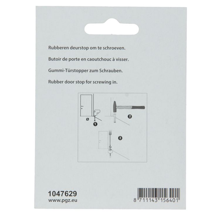 Afbeelding laden in galerijviewer, Mack 1047629 - deurstop rubber + schroef grijs 30 x 25 mm 2 st pcs | 6 stuks