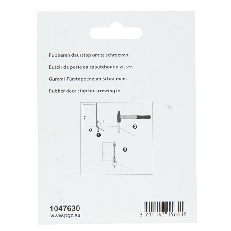 Afbeelding laden in galerijviewer, Mack 1047630 - deurstop rubber + schroef wit 30 x 25 mm 2 st pcs | 6 stuks